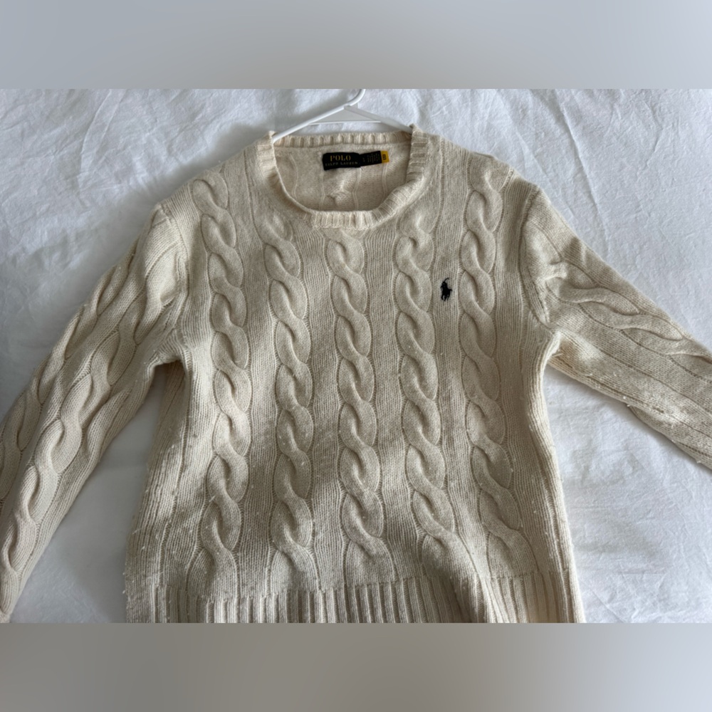 Ralph Lauren Ivory Cable Knit Sweater